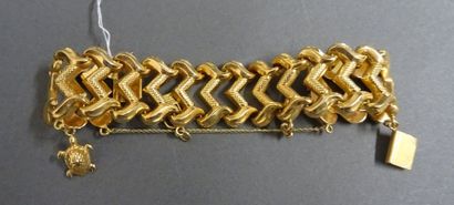 null Bracelet à pendeloques en or jaune 750°/°° Poids : 33,7 g