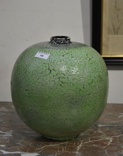null AGES France Gros vase boule en céramique H. 24 cm