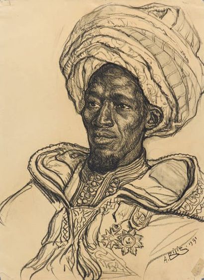 Aaron BILIS (1893-1971) Sidy n'Diaye, chef du passe bakhal, Djioloff (Sénégal) Frère...