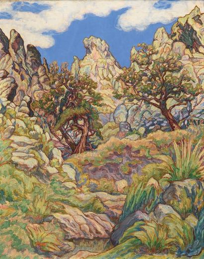 Aaron BILIS (1893-1971) Paysage de la Cordillère des Andes
Huile sur toile, signé...