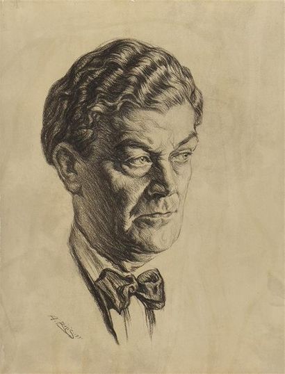 Aaron BILIS (1893-1971) Portrait de Emile Othon Friesz, 1931
Dessin au fusain, signé...