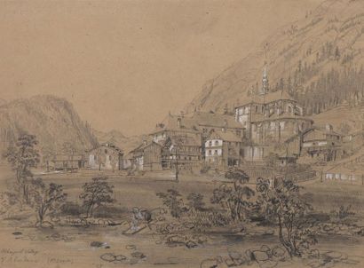 Félix BENOIST (1818-1896) Ensemble de dix feuilles: vue de Saint-Etienne-de-Corcoué;...