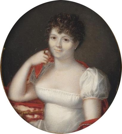 École Française du XIXe siècle ? Portait de Madame Jacques Boudon, née Marie Cécile...