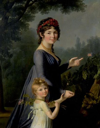 Marie Victoire LEMOINE (1754-1820) ? Portrait présumé de Marie Geneviève Lemoine...