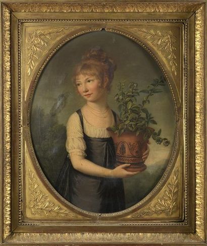 Marie Elisabeth LEMOINE (1761-1811) ? Portrait présumé de Madame Larsonnier, née...