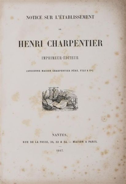 null Notice sur l'établissement de M. Henri Charpentier, Paris et
Nantes, Charpentier,...