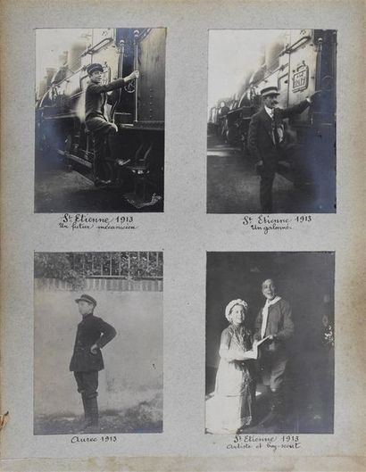 null Loire et Haute-Loire 1898-1916 25 planches recto-verso, anciens feuillets d'un...