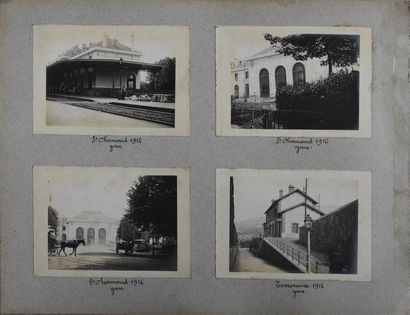 null Loire et Haute-Loire 1898-1916 25 planches recto-verso, anciens feuillets d'un...