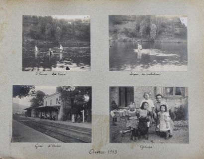 null Loire et Haute-Loire 1898-1916 25 planches recto-verso, anciens feuillets d'un...