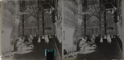 null Rouen en 1896
Remarquable collection de 19 plaques en verre négatifs stéréoscopiques,...