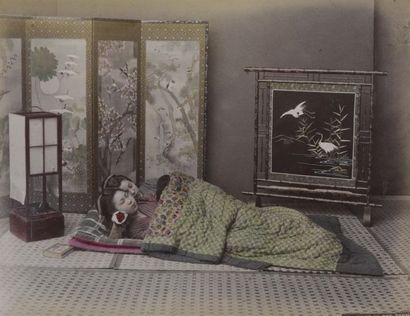 null Japon, fin du XIXe siècle
Superbe album comprenant 50 tirages albuminés très...