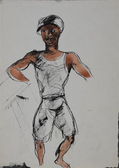 Roger Parry (1905-1977) Afrique, 1930
Intéressant ensemble de 5 dessins, à l'aquarelle...