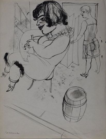 Roger Parry (1905-1977) Bar et bordel à Panama, 1932
Ensemble de deux dessins à l'encre...