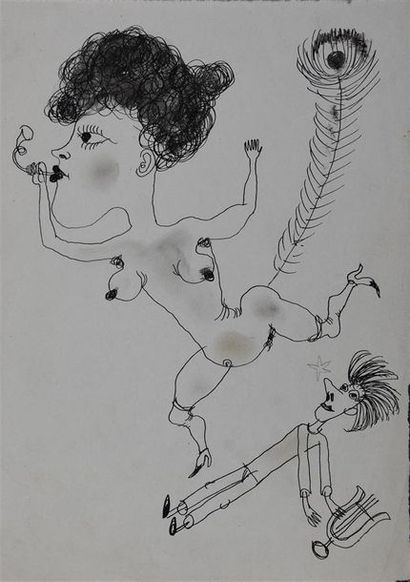 Roger Parry (1905-1977) Sérénades amoureuses, vers 1935
Réunion de deux dessins à...