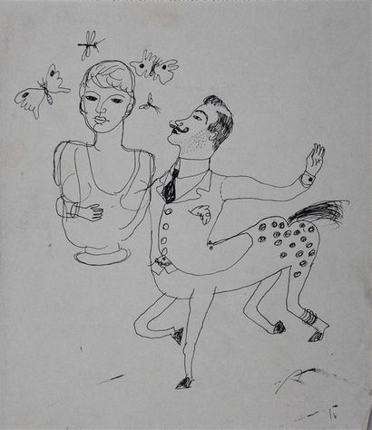 Roger Parry (1905-1977) Sérénades amoureuses, vers 1935
Réunion de deux dessins à...