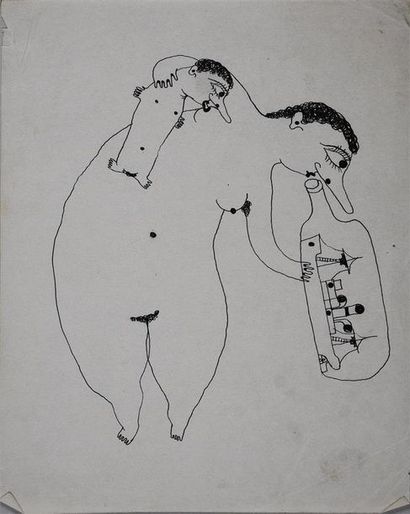 Roger Parry (1905-1977) La pisseuse dans le jardin d'Eden - Femme éléphant débouchant...