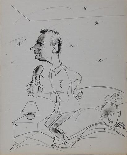 Roger Parry (1905-1977) Autoportraits, 1930/1950
Réunion de 4 autoportraits dessins...