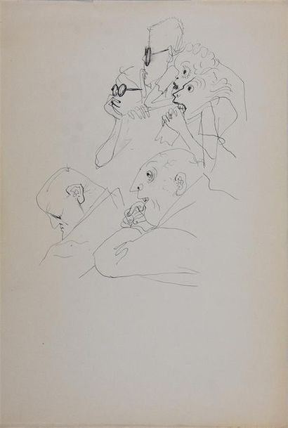 Roger Parry (1905-1977) Personnages caricaturaux du quotidien 1930/1940
Ensemble...