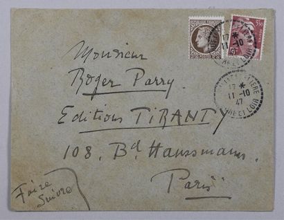 Roger PARRY et Maurice de Vlaminck (1905-1977) Surprenante lettre adressée par Berte...