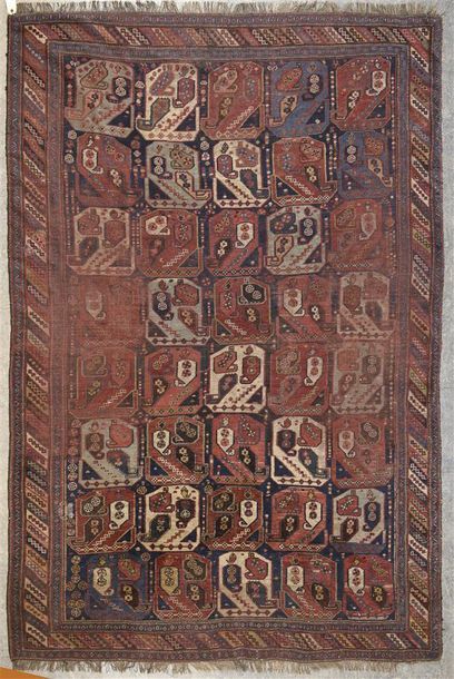  KACHGAY – PERSE Tapis en laine sur chaîne à motif boteh Epoque 1900 H. 250 cm L....