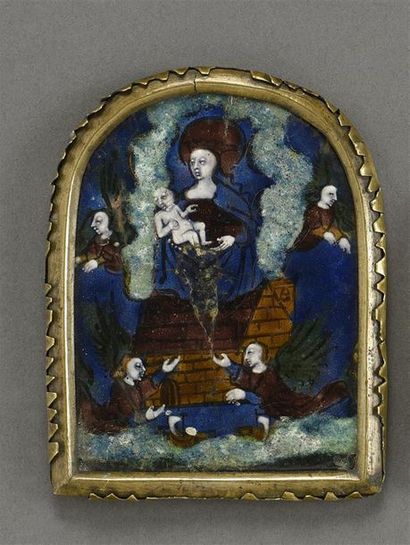 null Limoges, première moitié du XVIème siècle
Vierge à l'enfant entourée de quatre...