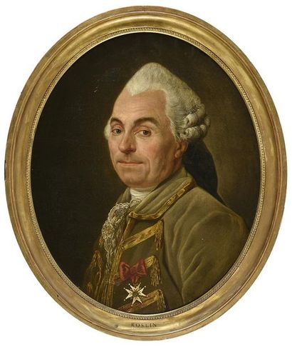 École Française du XIXe siècle Portrait de Messire Louis de Courdemer, directeur...