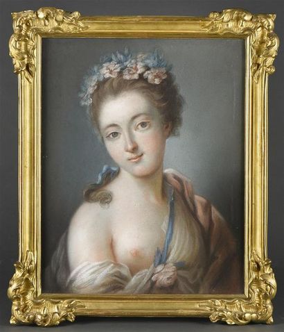 École FRANÇAISE de la fin du XVIIIe siècle Les quatre saisons
Suite de quatre pastels...