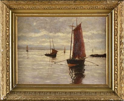 Terrick John WILLIAMS (1860-1936) Marine
Huile sur toile, signée et datée 1902 en...