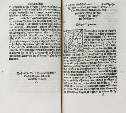 EUSEBE. L'Histoire ecclésiastique translatée de latin en françoys par Cl. de Seyssel.
Paris,...