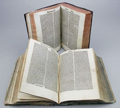 FERRIER (Vincent). SERMONES DE TEMPORES ET DE SANCTIS.
Lyon, Johannes Trechsel, 1493.
In-4°...