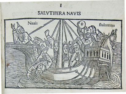 BRANDT (Sébastien). SALUTIFERA NAVIS.
[Lyon], Jacques Sacon, 28 Juin 1488 (en réalité...