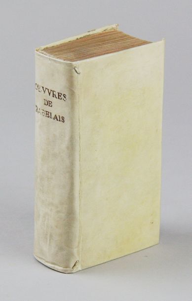 RABELAIS. Les oeuvres.
Lyon, Jean Martin, 1599.
In-12, vélin à recouvrement (reliure...