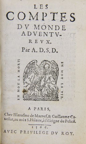 [SAINT-DENIS (Antoine)]. Les comptes du monde adventureux par A.D.S.D Paris, de Marnef...