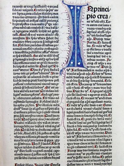 null BIBLIA LATINA.
(Bâle, Johann Amerbach), 1479.
In-folio (292 x 209 mm), de 537...