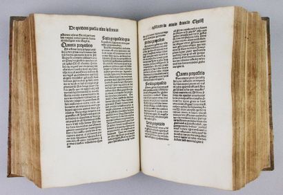 GERSON (Jean). OPERA.
Cologne, Johann Koelhoff de Lubeck, Février 1484.
Fort in-folio...