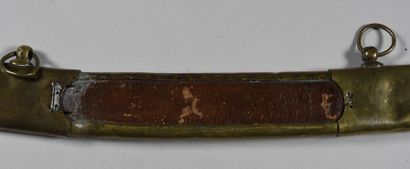 null FRANCE Sabre de Hussard An IV Monture bronze à une branche, poignée boisfiligranée...