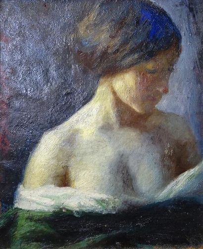 null Ecole FRANCAISE du XIXe siècle 
Portrait de femme 
Huile sur toile
H. 57 cm...