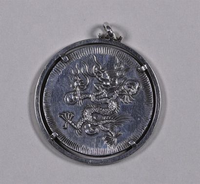 ANNAM- VIETNAM - Thieu Tri (1841- 1847) 7 tien en argent
Montée en broche (griffes...