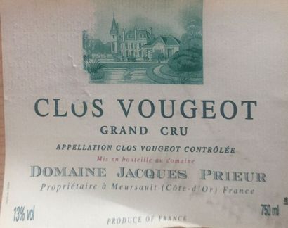 null 6 B CLOS VOUGEOT (Grand Cru) (Caisse Bois d'origine) 1 à 3 et 2 à 3,5 cm
Jacques...