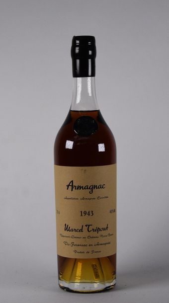 null 1 B ARMAGNAC (étui) 70 Cl 40% (1 accroc léger cire de capsule) Marcel Trépout...