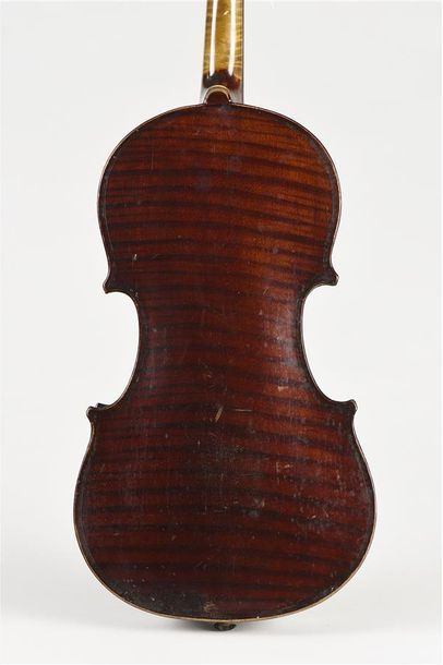 null Violon Michel Ange Garini, fait vers 1900. Décollage au talon et petites fentes...