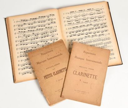 null Méthode de clarinette de H. Klosé, vers 1900, et deux petits recueils de morceaux...