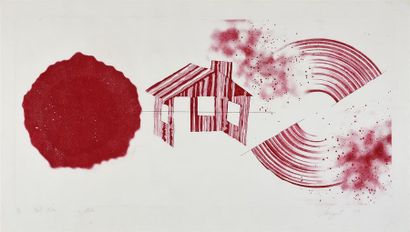 James ROSENQUIST (1933-2017) Hot Lake, 1978 (Deuxième état), rouge
Eau-forte, signée...