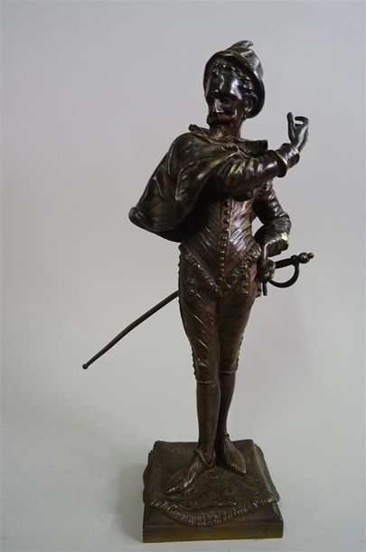 null Etienne-Alexandre STELLA (XIXe-XXe siècle) Méphiste Bronze à patine brune, signé...