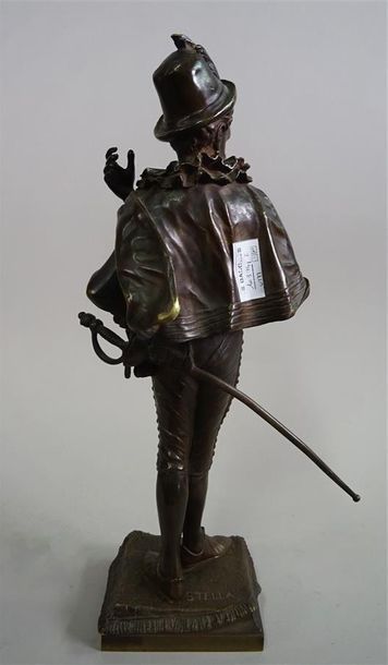 null Etienne-Alexandre STELLA (XIXe-XXe siècle) Méphiste Bronze à patine brune, signé...