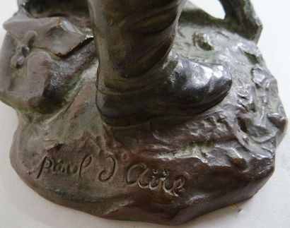 null Paul d'AIRE (act. vers 1890-1910) Le bucheron Bronze à patine brune, signé sur...