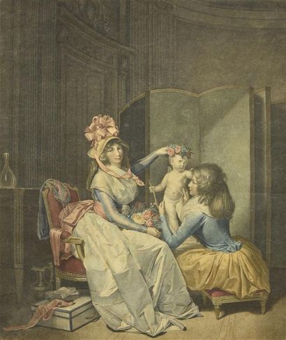 null De ou d'après Louis-Léopold BOILLY (1761 - 1845) Le couronnement de l'Amour...