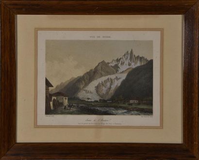 null Laurent DEROY (1797 - 1886) Source de l'Aveiron (vue du glacier des bois, Chamonix)...
