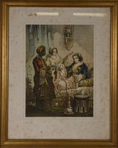 null [TURQUIE - ORIENT] Comte Amadeo PREZIOSI (1816-1882) La tasse de thé et Les...