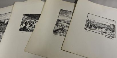 null Auguste CHABAUD (1882-1955) Paysage provencaux Suite de huit lithographies en...